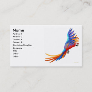 Flying Macaw Parrot Business Card