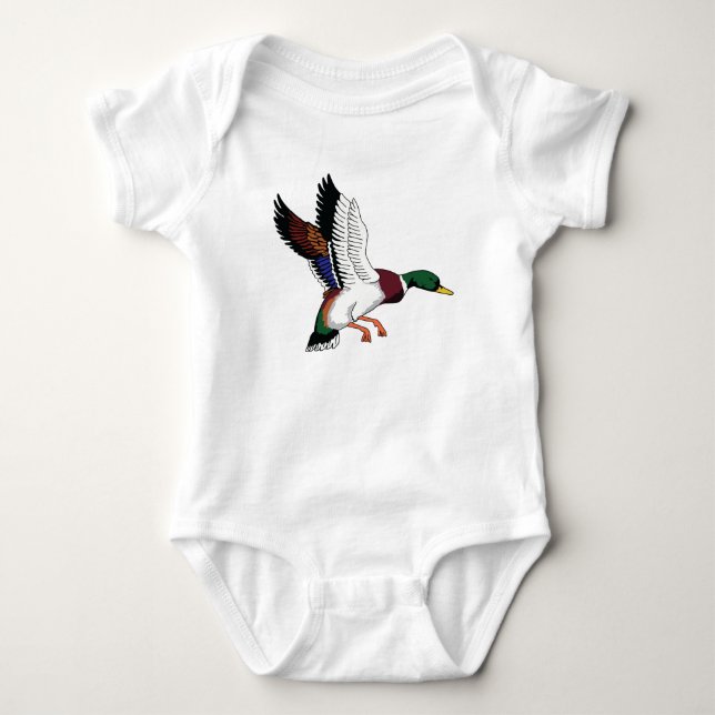 Flying Mallard Baby Bodysuit (Front)