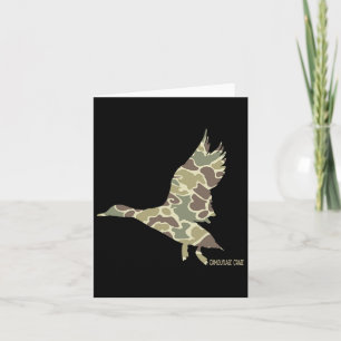 Flying Mallard Duck Camouflage Camo Duck Hunting C Card