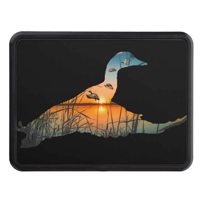Flying Mallard Duck Hunting Trailer Hitch Cover (Front)