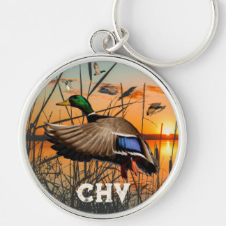 Flying Mallard Personalized Keychain