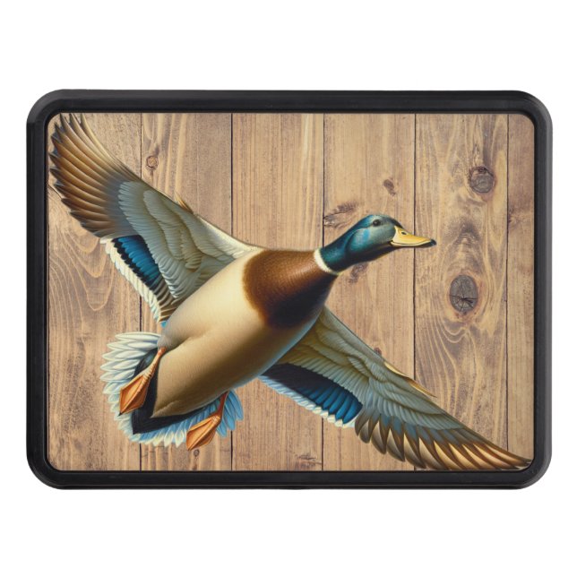 Flying Mallard trailer Hitch Cover, Duck Hunting Trailer Hitch Cover (Front)