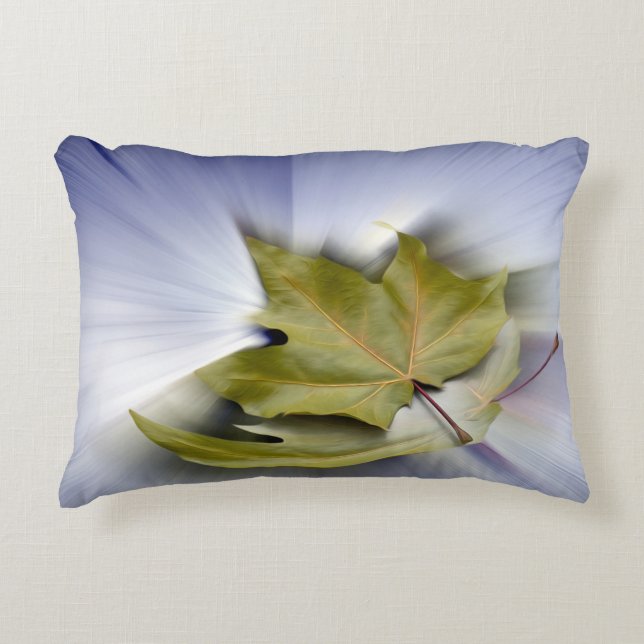 Flying maple leaves accent pillow (Front)