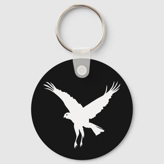 Flying marsh harrier keychain (Front)