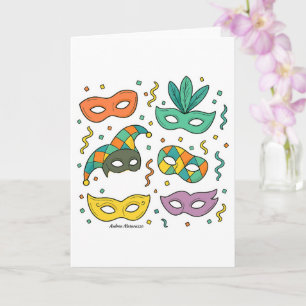 Flying Masks Card