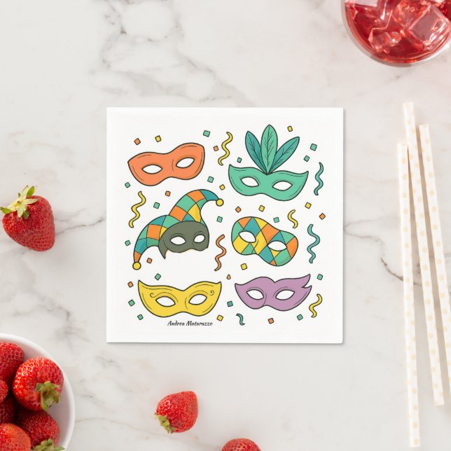 Flying Masks Napkin (Insitu)