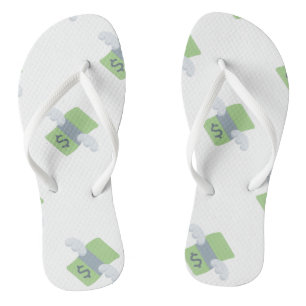flying money emoji flip flops sandals shoes