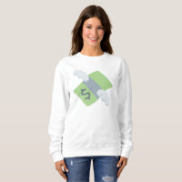 flying money emoji womens sweatshirt