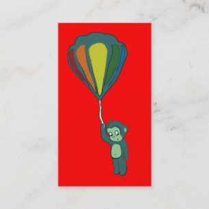 flying monkey : hot air balloon business card