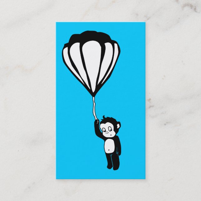 flying monkey : hot air balloon business card (Front)