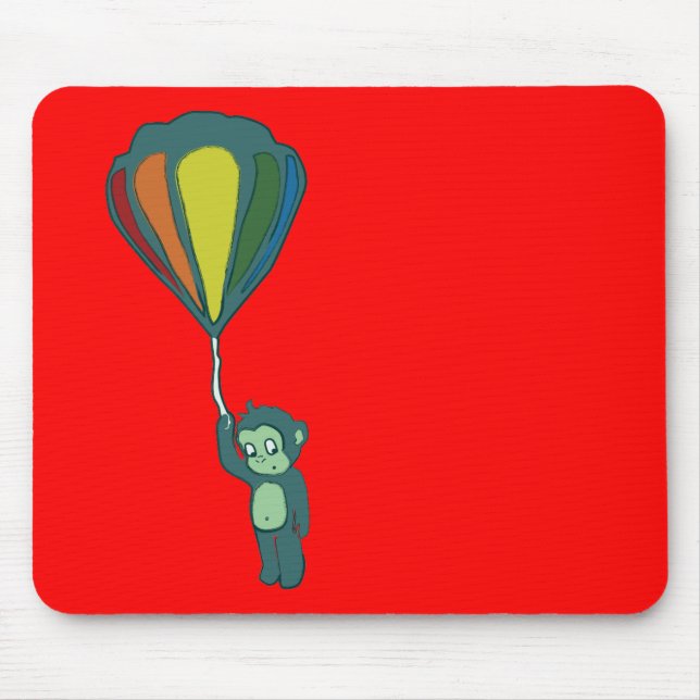 flying monkey : hot air balloon mouse pad (Front)