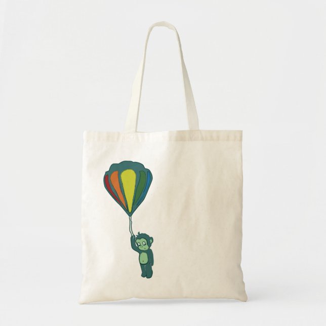 flying monkey : hot air balloon tote bag (Front)