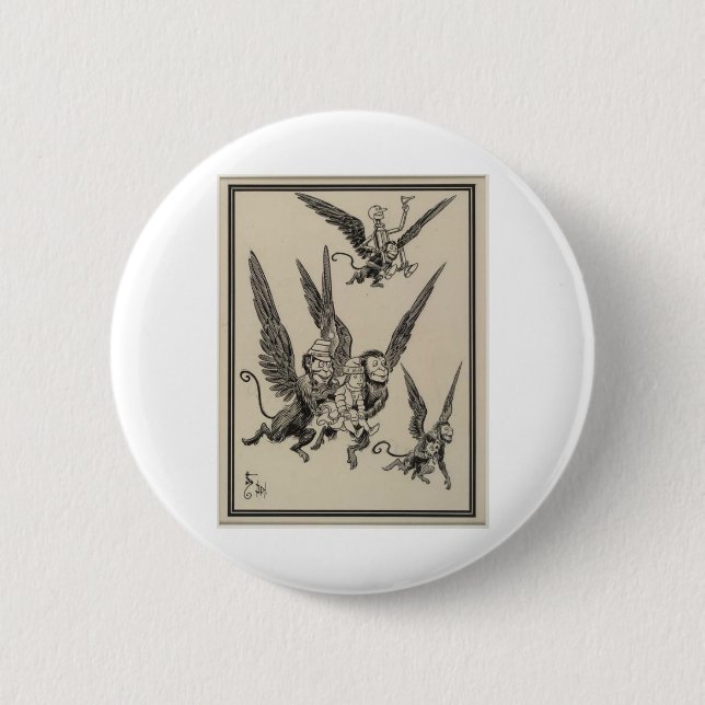 Flying Monkeys 2 Inch Round Button (Front)