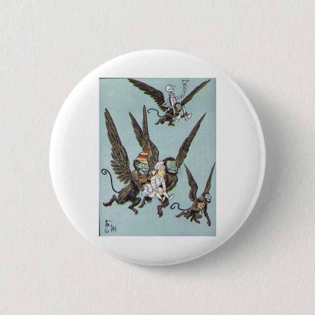 Flying Monkeys Colour 2 Inch Round Button (Front)