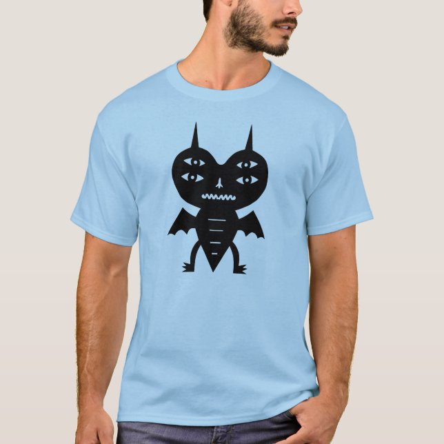 Flying Monster With Horns T-Shirt (Front)