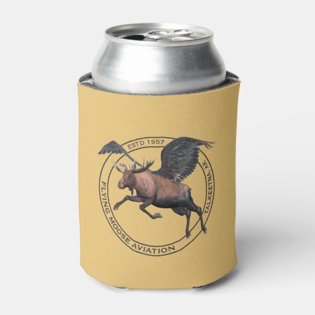 Flying Moose Aviation Can Cooler (Can Front)