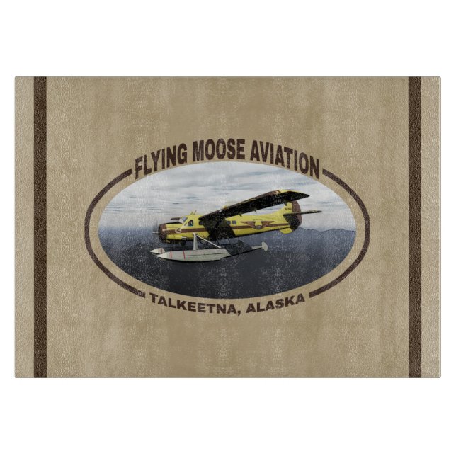 Flying Moose Aviation de Havilland DH3-C Otter Cutting Board (Front)