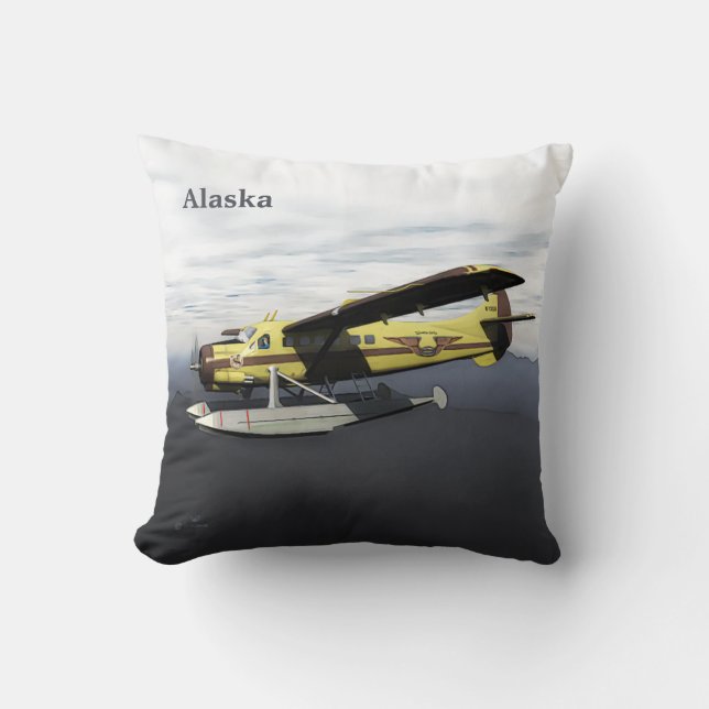Flying Moose Aviation de Havilland DH3-C Otter Throw Pillow (Front)