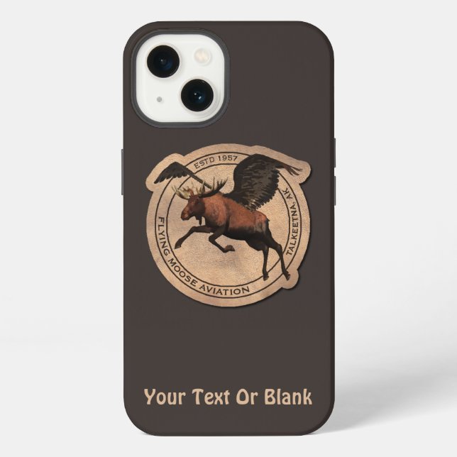 Flying Moose Aviation Patch Case-Mate iPhone Case (Back)