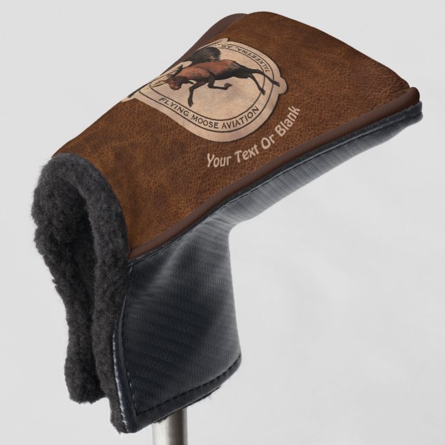 Flying Moose Aviation Patch Golf Head Cover (3/4 Front)