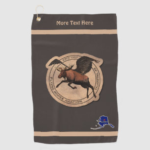 Flying Moose Aviation Patch Golf Towel