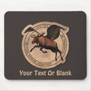 Flying Moose Aviation Patch Mouse Pad