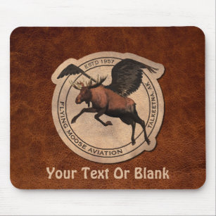 Flying Moose Aviation Patch Mouse Pad