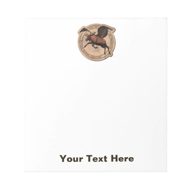 Flying Moose Aviation Patch Notepad (Front)