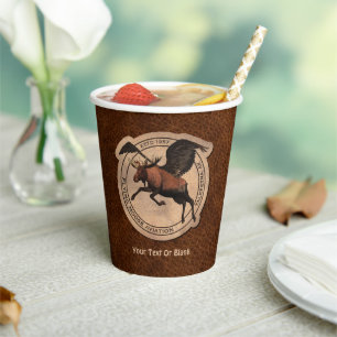 Flying Moose Aviation Patch  Paper Cups