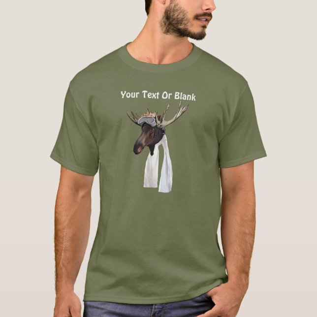 Flying Moose Aviation Pilot T-Shirt (Front)