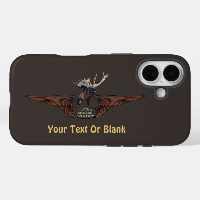 Flying Moose Bush Pilot Wings Case-Mate iPhone Case (Back (Horizontal))