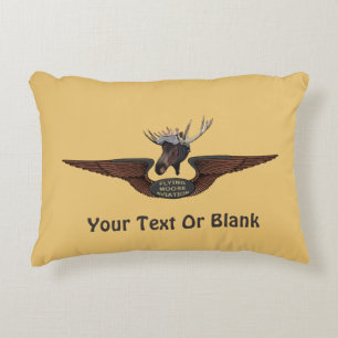 Flying Moose Bush Pilot Wings Decorative Pillow