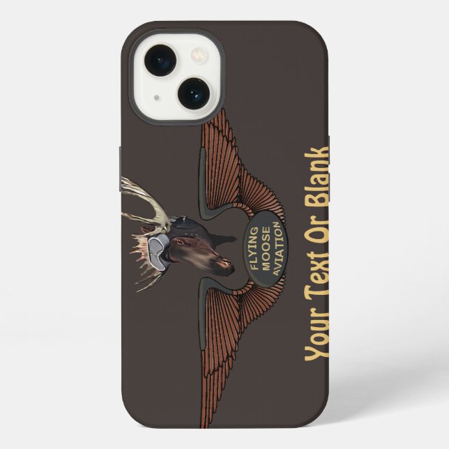 Flying Moose Bush Pilot Wings iPhone Case (Back)