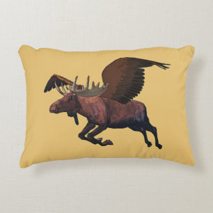 Flying Moose Decorative Pillow
