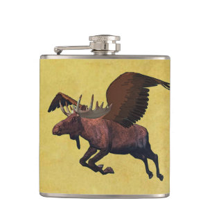 Flying Moose Hip Flask