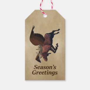 Flying Moose - Season's Greetings Gift Tags