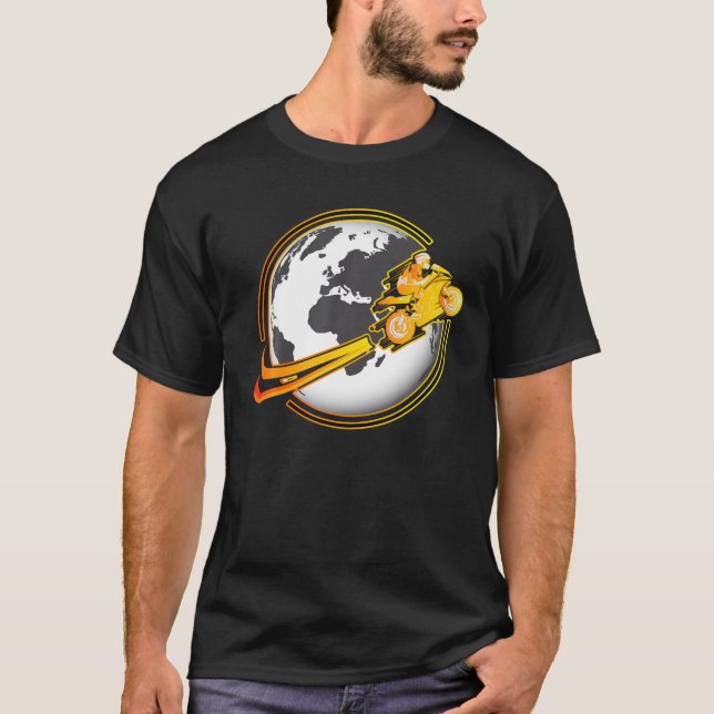Flying Moto GP Motorbike Super Bike Around The Wor T-Shirt (Front)