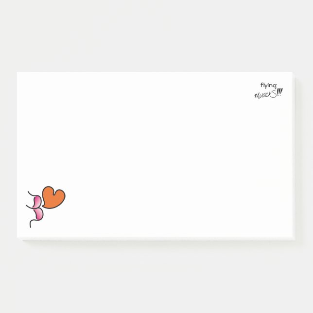 flying muackS!!! - Pink Post-it Notes (Front)