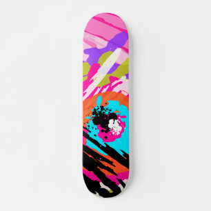FLYING MULTICOLORED COMET  SKATEBOARD