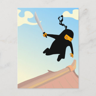 Flying Ninja Postcard