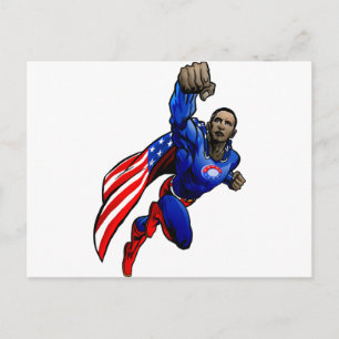 Flying Obama Postcard