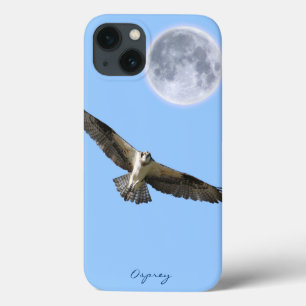 Flying Osprey (Fish Eagle) & Moon iPhone 13 Case