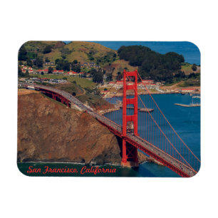 Flying Over San Francisco Golden Gate Bridge Magnet