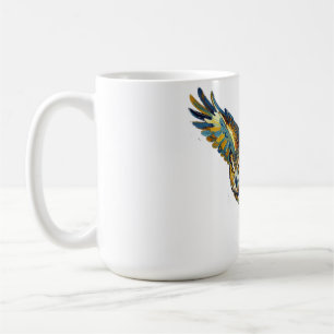 Flying Owl Abstract Colourful Brushstroke Art Coffee Mug