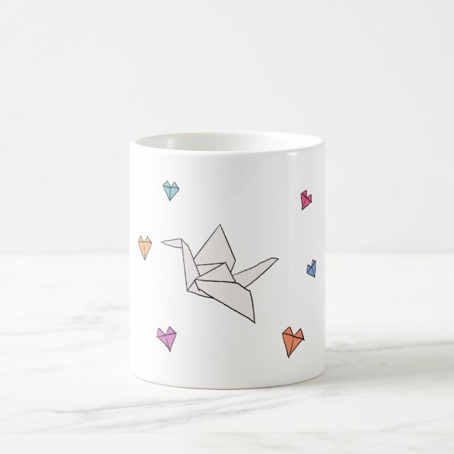 Flying paper crane coffee mug (Center)