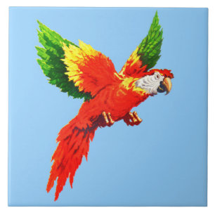 flying parrot tile