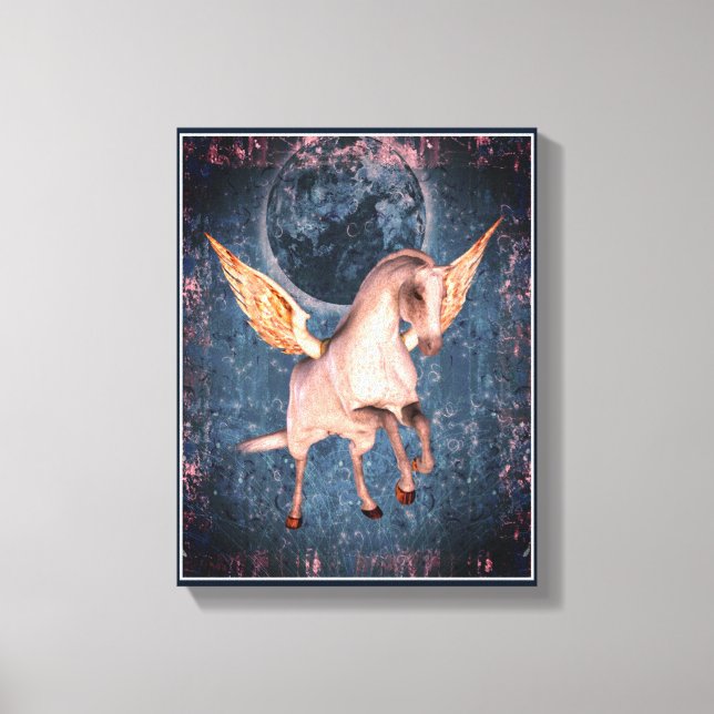 Flying Pegasus Horse Fantasy Art Canvas Print (Front)