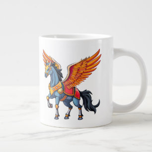 Flying pegasus large coffee mug
