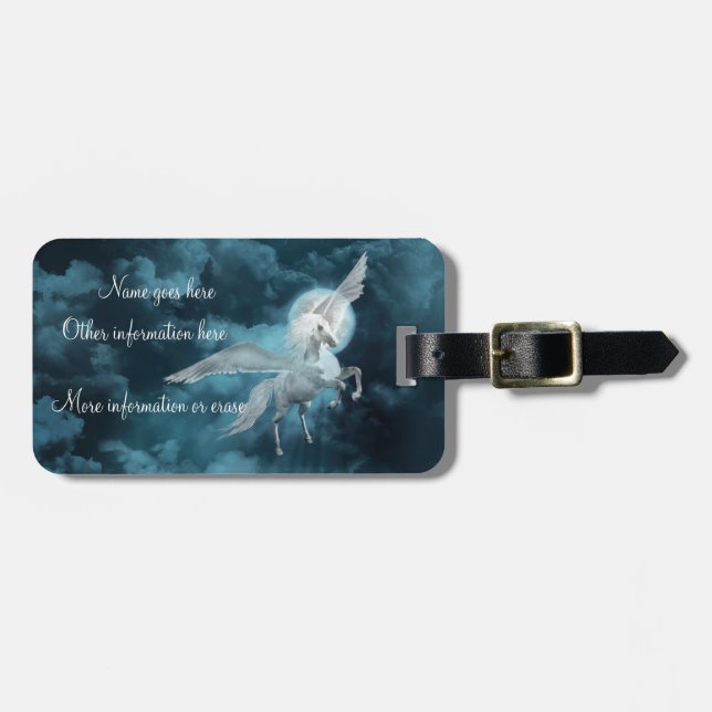 Flying pegasus luggage tag (Front Horizontal)