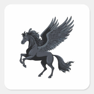 Flying pegasus square sticker